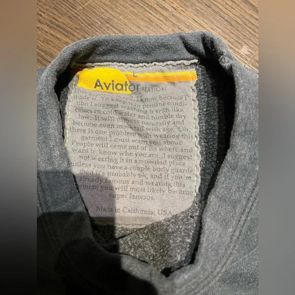 Aviator Nation Lightning Bolt Crewneck Sweater Sweatshirt Large - Picture 2 of 3